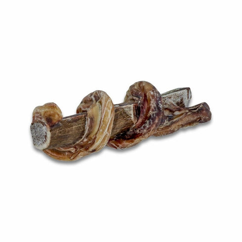 Paws & Co Bully Stick Wrapped Split Elk Antler Chews Small Medium Dogs 5.25" - Poudre Pet and Feed Supply